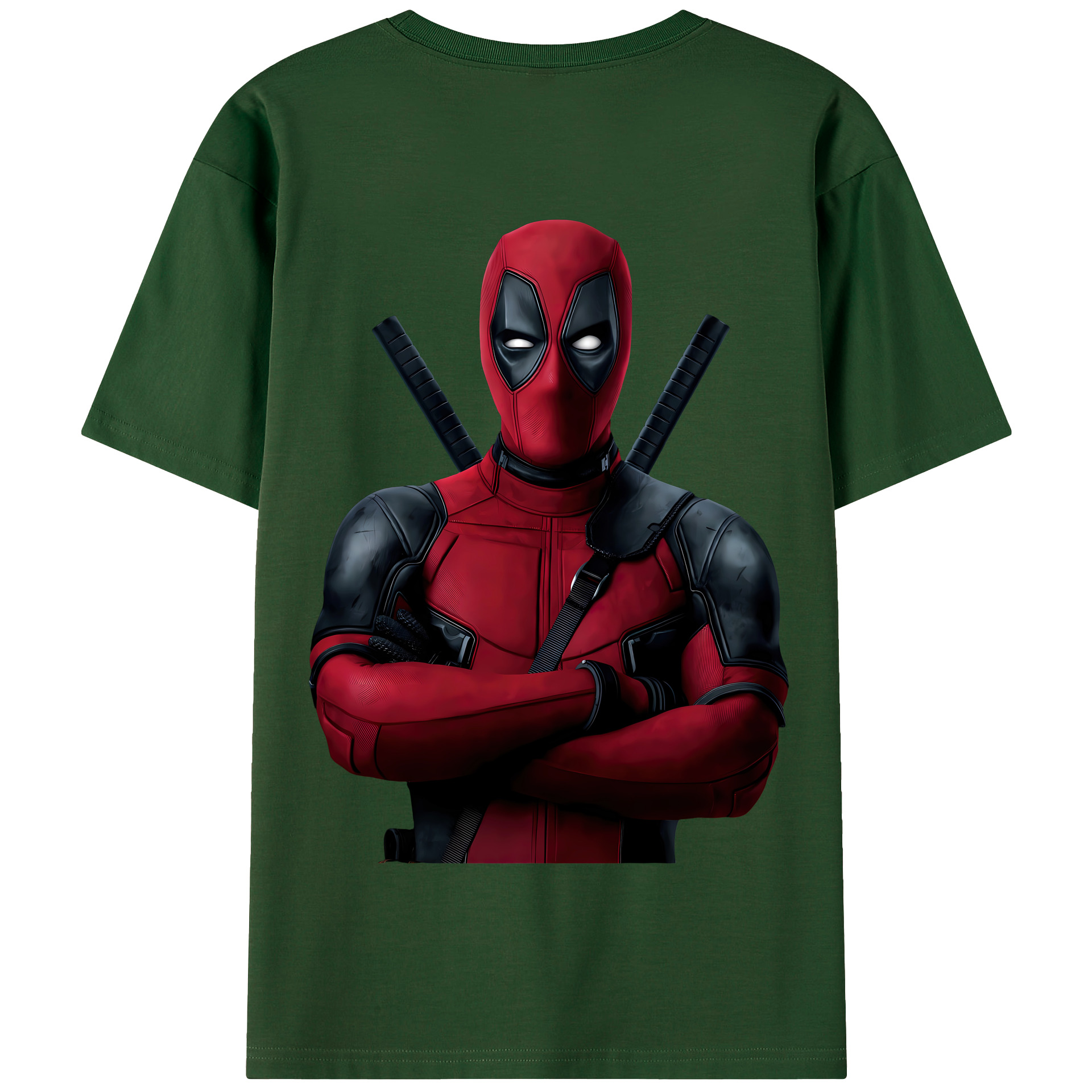 （画像用） Deadpool デッドプール 綿100％半袖Tシャツ（背面プリント）